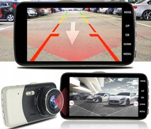 REJESTRATOR JAZDY KAMERA FULL HD PRZÓD TYŁ COFANIA WIDEOREJESTRATOR SD 32GB 9