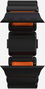 Nomad Goods Inc. Stratos Band - titanowa bransoleta do Apple Watch 49mm z FKM (black titanium, ultra orange FKM) 12