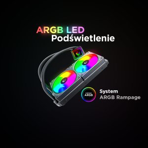 Chłodzenie wodne Rampage INFINITE V240 Białe 12