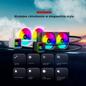 Chłodzenie wodne Rampage INFINITE V240 Białe 9