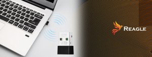 Karta sieciowa Reagle ADAPTER KARTA SIECIOWA WiFi 6 NA USB NANO Wi-Fi 900Mbps 5.8GHz WPA3 AX900 2