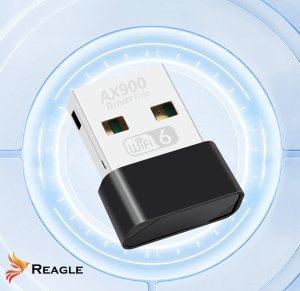Karta sieciowa Reagle ADAPTER KARTA SIECIOWA WiFi 6 NA USB NANO Wi-Fi 900Mbps 5.8GHz WPA3 AX900 10