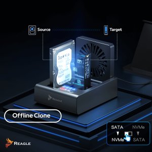 STACJA DOKUJĄCA DYSKU SSD HDD SATA 2,5" 3,5" NVME M.2 USB OBUDOWA KLONUJĄCA 8