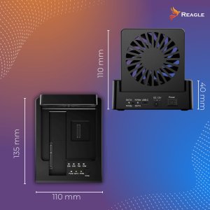 STACJA DOKUJĄCA DYSKU SSD HDD SATA 2,5" 3,5" NVME M.2 USB OBUDOWA KLONUJĄCA 9