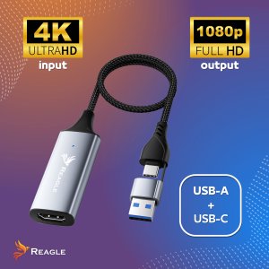 VIDEO GRABBER HDMI NAGRYWARKA OBRAZU 4K OBS STREAMING CAPTURE CARD USB PC 3