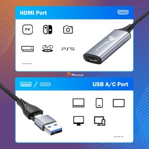 VIDEO GRABBER HDMI NAGRYWARKA OBRAZU 4K OBS STREAMING CAPTURE CARD USB PC 10
