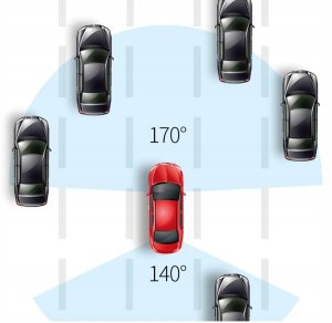 Wideorejestrator Techonic WIDEOREJESTRATOR KAMERA REJESTRATOR JAZDY W02 W LUSTERKU Z KAMERĄ COFANIA 0,2KG 3