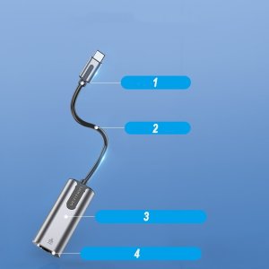 Karta sieciowa Vention Adapter Gigabit Ethernet USB-C 5