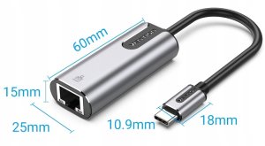 Karta sieciowa Vention Adapter Gigabit Ethernet USB-C 7