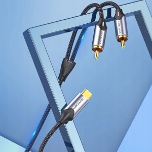Kabel Vention Kabel Audio USB-C na 2RCA męski 1m 2