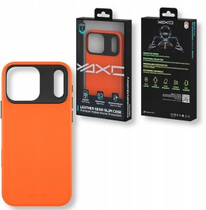 Yaxo Etui na telefon Leather Gear Slim Case MagSafe iPhone 17 Pro Max Magma Orange 6