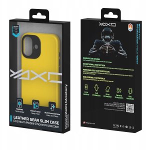 Yaxo Etui na telefon Leather Gear Slim Case MagSafe iPhone 17 Honey Yellow 5