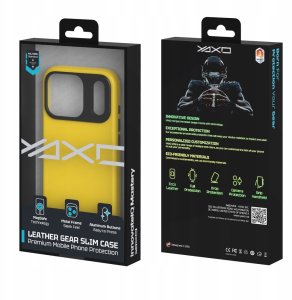 Yaxo Etui na telefon Leather Gear Slim Case MagSafe iPhone 17 Pro Honey Yellow 5