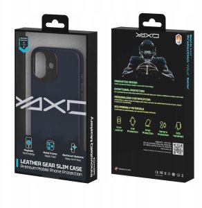 Yaxo Etui na telefon Leather Gear Slim Case MagSafe iPhone 17 Dusky Blue 5