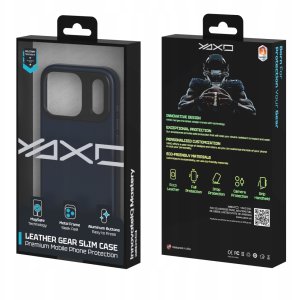 Yaxo Etui na telefon Leather Gear Slim Case MagSafe iPhone 17 Pro Dusky Blue 5