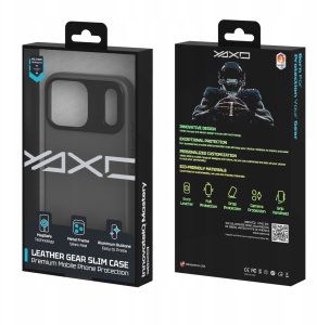 Yaxo Etui na telefon Leather Gear Slim Case MagSafe iPhone 17 Pro Max Bohemian Gray 5