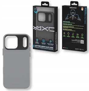 Yaxo Etui na telefon Leather Gear Slim Case MagSafe iPhone 17 Pro Max Bohemian Gray 6