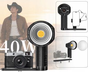 Ręczna Lampa Led 40w Cob Retro Do Foto Video 2700-7000k Do Telefonu Aparatu / 40h 3