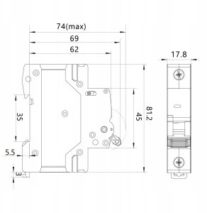 Wyłącznik nadprądowy 1P C 25A 6kA NEO OCB/C25/1P 87.655 2