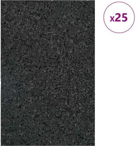 vidaXL Gumowa podkładka 25 pcs czarny 6 x 9 x 2 cm Guma 3