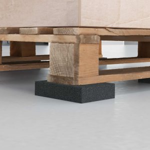 vidaXL Gumowa podkładka 25 pcs czarny 6 x 9 x 2 cm Guma 4