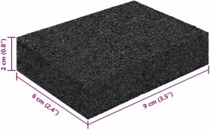 vidaXL Gumowa podkładka 25 pcs czarny 6 x 9 x 2 cm Guma 9