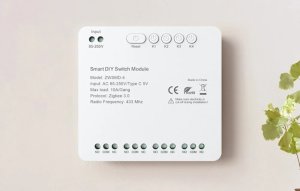 4-kanałowy moduł przełącznika ZigBee ze stykiem beznapięciowym DC 32V Avatto ZWSMMD-4-250V 2