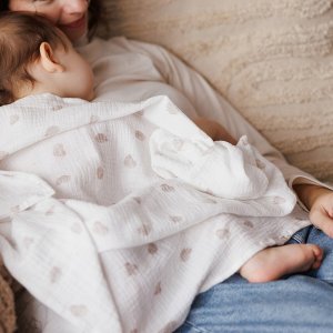 BABY ONO 828/02 PIELUSZKI muślinowe marszczone super miękkie beżowe 7