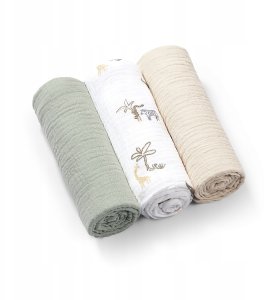 SanaSet Baby BABY ONO 828/04 PIELUSZKI muślinowe MARSZCZONE SUPER MIĘKKIE ZIELONE 2