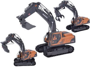 Koparka 3w1 zdalnie sterowana Pojazd budowlany Wymienne końcówki RC0752 EDUKAMP 4