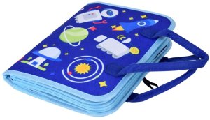 Materiałowa książeczka manipulacyjna edukacyjna + tablica markery ZA6024 EDUKAMP 11