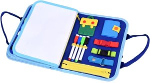 Materiałowa książeczka manipulacyjna edukacyjna + tablica markery ZA6024 EDUKAMP 7