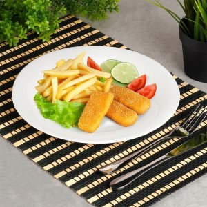 Talerze Obiadowe Płytkie Szkło Białe 6 szt. VILDE 25,5 cm Opalowe 4