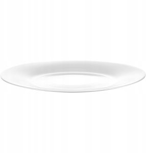 Talerze Obiadowe Płytkie Szkło Białe 6 szt. VILDE 25,5 cm Opalowe 6