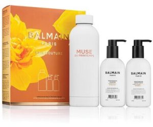 Balmain Set Professionnel: Argan Oil, Hair Shampoo, Moisturizing, 300 ml + Hair Conditioner, For Moisturizing, 300 ml + Muse Du Printemps, Steel Water Bottle, White For Women 2