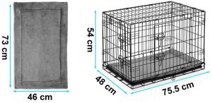 Metalowa klatka kennelowa dla psa + legowisko 75 x 45 x 54 cm PH-200 EDUKAMP 6