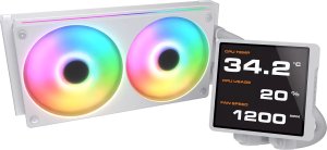 Chłodzenie wodne Cougar CGR-PSDVPRGB-W-240 Procesor Chłodnica cieczy all-in-one 12 cm Biały 2