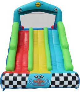 Dmuchany zamek TRIPLE SLIDE trampolina HappyHop 3 zjeżdżalnie 6