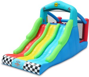 Dmuchany zamek TRIPLE SLIDE trampolina HappyHop 3 zjeżdżalnie 9