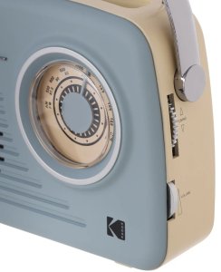 Retro Radio RR-7302 Bluetooth AUX USB AM FM Styl Vintage Przenośne Niebieskie 6