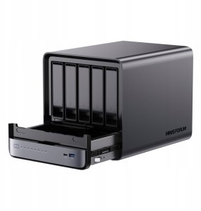 Komputer Minis Forum MINI-PC NAS N5 Pro AMD Ryzen AI 9 HX Pro 370, 32GB+128GB O 3