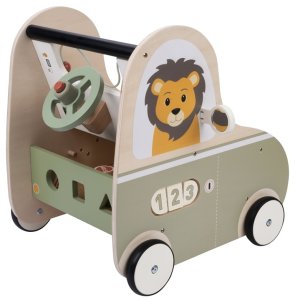 Chodzik pchacz edukacyjny drewniany 3