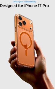 Spigen ULTRA HYBRID MAG MAGSAFE IPHONE 17 PRO MAX CLEAR/ORANGE 8