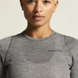 Craft Damska bielizna termoaktywna zestaw góra dół bluza koszulka legginsy spodnie WOOL MERINO rozmiar L 6