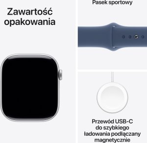 Smartwatch Apple Watch 10 GPS 42mm Silver Alu S/M Niebieski (MWWA3QC/A) 9