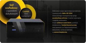 Sejf szufladowy z panelem dotykowym i czytnikiem linii papilarnych 120