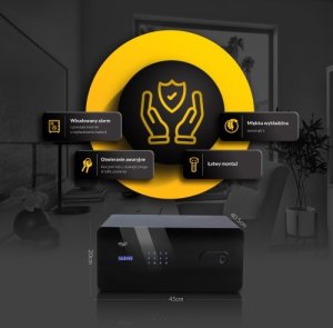 Sejf szufladowy z panelem dotykowym i czytnikiem linii papilarnych 164