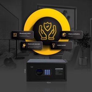 Adler Sejf z kodem elektronicznym i zamkiem 20