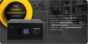 Adler Sejf z kodem elektronicznym i zamkiem 231