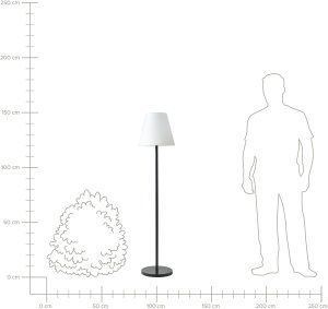 Beliani Lampa ogrodowa podłogowa solarna LED FONESCA Biały 9